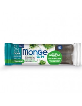 Monge Gift Meat Bars Training DOG – Неустоимо лакомство за кучета над 1 година за тренировки с патешко месо и спирулина  – 40 гр.