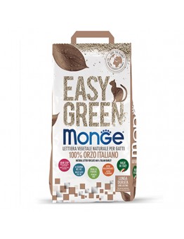 Monge Easy Green – Натурална, растителна котешка тоалетна със 100% ечемик – 10 л. - 3.8 кг.