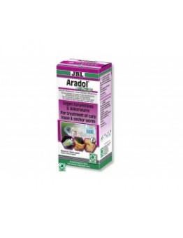 JBL Aradol  Plus 250 - Препарат а борба с хрилните паразити, шарановите въшки (carp louse), червеите Lernaea (Anchor worm) и други кожни паразити по рибите- 100мл.