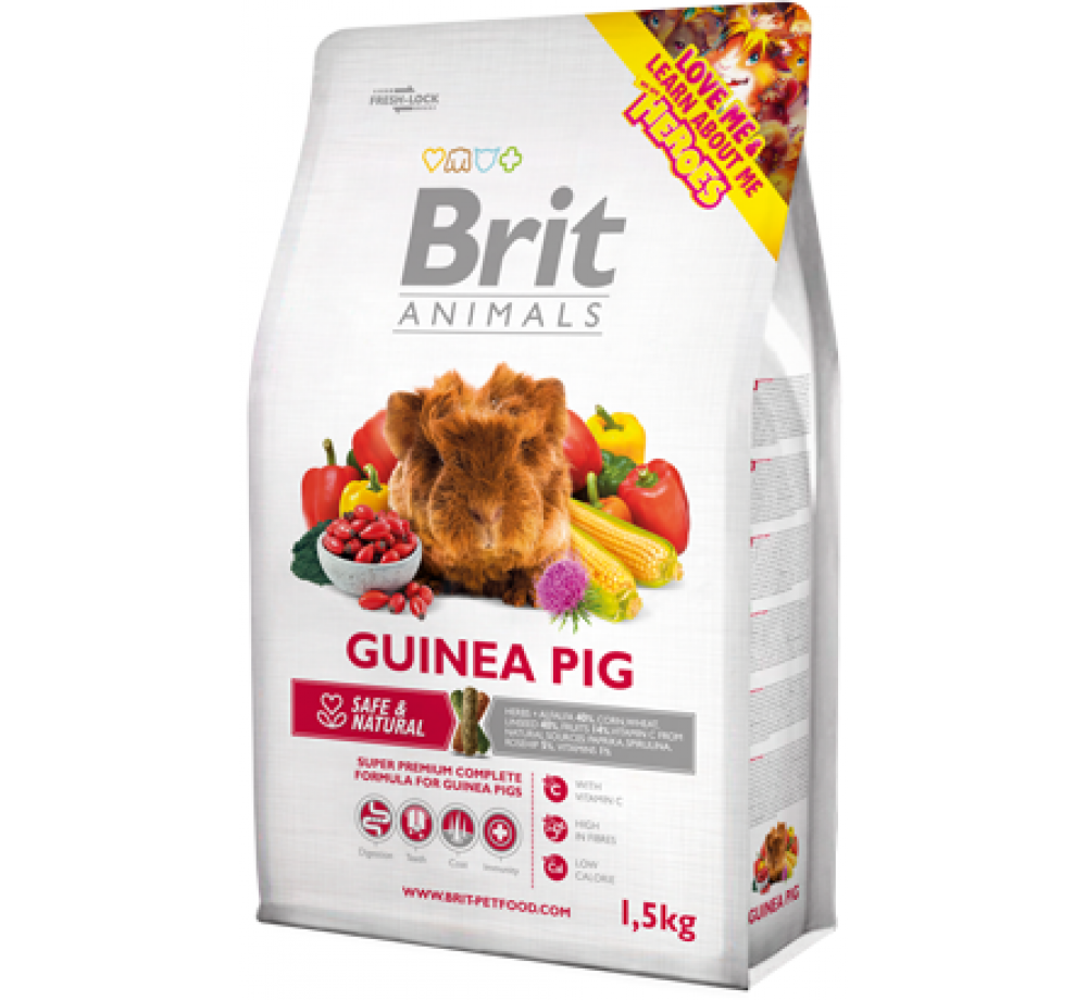 Brit Animals GUINEA PIG Complete - Супер премиум клас цялостна храна за морски свинчета с допълнително добавен витамин С - 0.300 кг.
