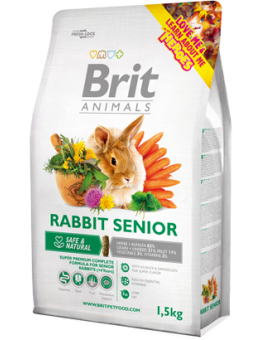 Brit Animals RABBIT SENIOR Complete - Супер премиум клас цялостна храна за възрастни зайци (над 4 години) - 1.5 кг.