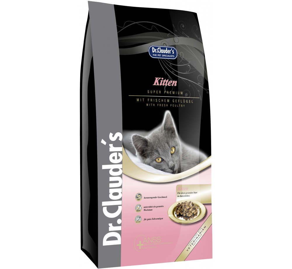 Dr. Clauder's - Super Premium Cat Kitten – Супер премиум суха, гранулирана храна за малки котета от всички породи до 1 година с пиле и риба  - 0.400 кг.
