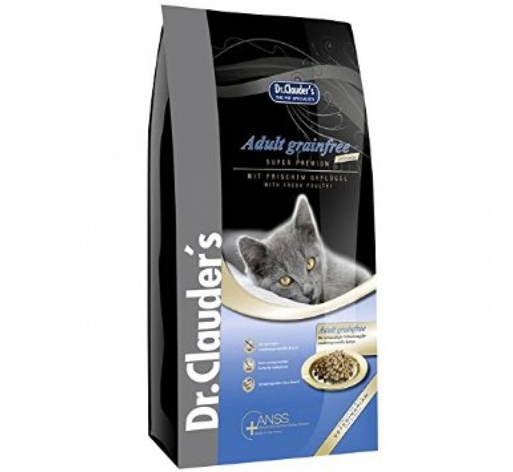 Dr. Clauder's - Super Premium Cat Adult Grain Free – Супер премиум беззърнена суха, гранулирана храна за котки над 1 година с пиле и риба  - 0.400 кг.