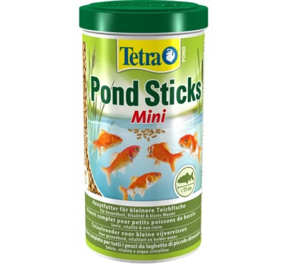 Tetra Pond Sticks Mini - Пълноценна храна за ежедневно хранене на всички по-малки езерни риби с размери до 15 см. - 1000 ml.