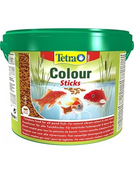Tetra Pond Colour Sticks - Плаваща пълноценна храна за по-ярко оцветени езерни риби - 10000 мл.
