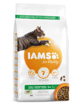 Iams Adult Lamb - Неустоима, пълноценна храна за котки над 1 година с агнешко месо - 0.8 кг.