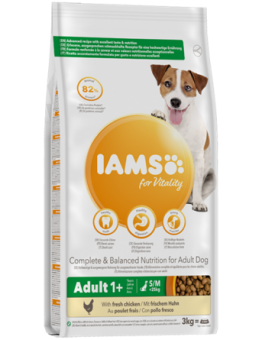 IAMS for Vitality Adult Small and Medium Breed with Fresh Chicken - Суха храна за кучета от малки и средни породи над 1 година - с пилешко месо - 12 кг.