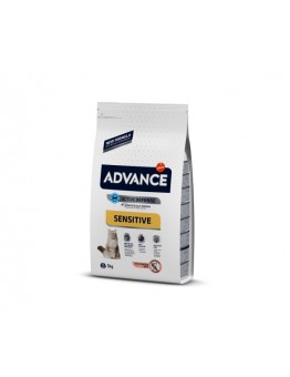 Advance Cat Adult Sensitive Solmon&Rice - високачествена храна за чувствителни котки над 1 година със сьомга и ориз - 3 кг.