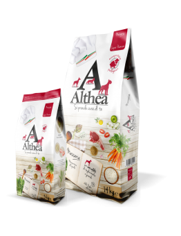 Althea Super premium Masseria monoproteico e ipoallergenico all agnello - пълноценна храна за кучета средни и големи породи над 1 година а с агнешко месо, домати, леща и др. - 14 кг.