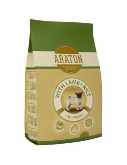 Araton Junior with Lamb & Rice - пълноценна балансирана суха храна за подрастващи кученца от всички породи до 1 година с агнешко месо - 15 кг.