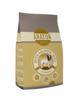 Araton Adult All Breeds Salmon & Rice - пълноценна балансирана суха храна за кучета всички от породи над 1 година със сьомга - 15 кг.