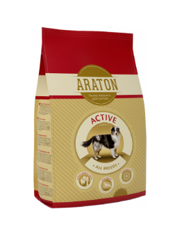 Araton Adult Active All Breeds Chicken - пълноценна балансирана суха храна за активни кучета от всички породи над 1 година пилешко месо - 15 кг.