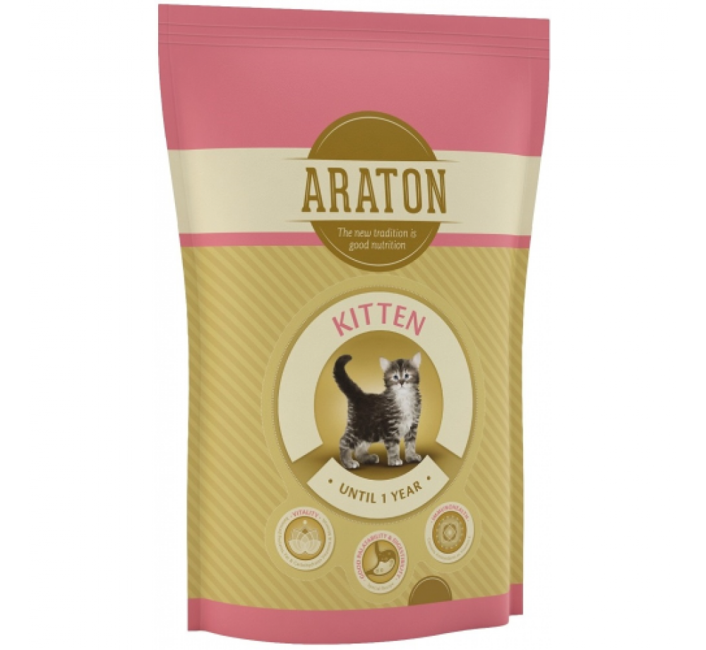 Araton Kitten Chicken - пълноценна балансирана суха храна за подрастващи котенца до 1 година с пилешко месо - 15 кг. Araton Kitten Chicken - пълноценна балансирана суха храна за подрастващи котенца до 1 година с пилешко месо - 15 кг.