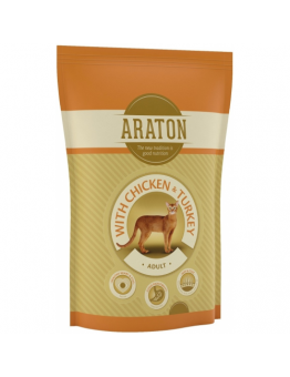 Araton Adult with Chicken & Turkey - пълноценна балансирана суха храна за котки над 1 година с пилешко и пуешко месо - 15 кг.