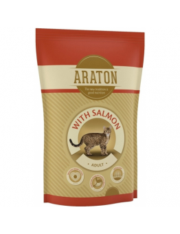 Araton Adult CAT with Salmon - пълноценна балансирана суха храна за котки над 1 година със сьомга и пилешко месо - 15 кг.