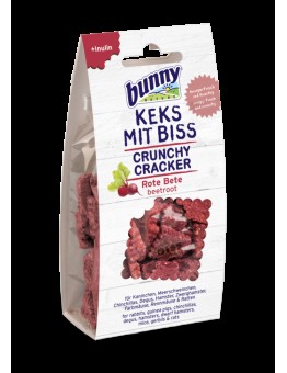 Bunny Crunchy cracker beetroot - Хрупкави бисквити с червено цвекло, с мек земен вкус и аромат на билки за декоративни зайчета и други гризачи - 50 гр.