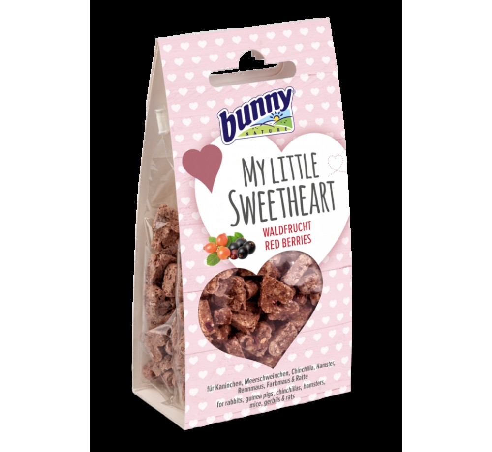 Bunny My Little Sweetheart Red Berries - Бисквити с горски плодове за декоративни зайчета и други гризачи - 30 гр.