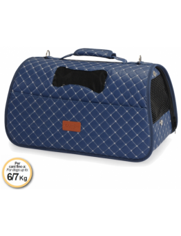 Camon - Rombo BLUE - Ватирана транспортна чанта за домашни любимци - 42x25x25 см. - синя