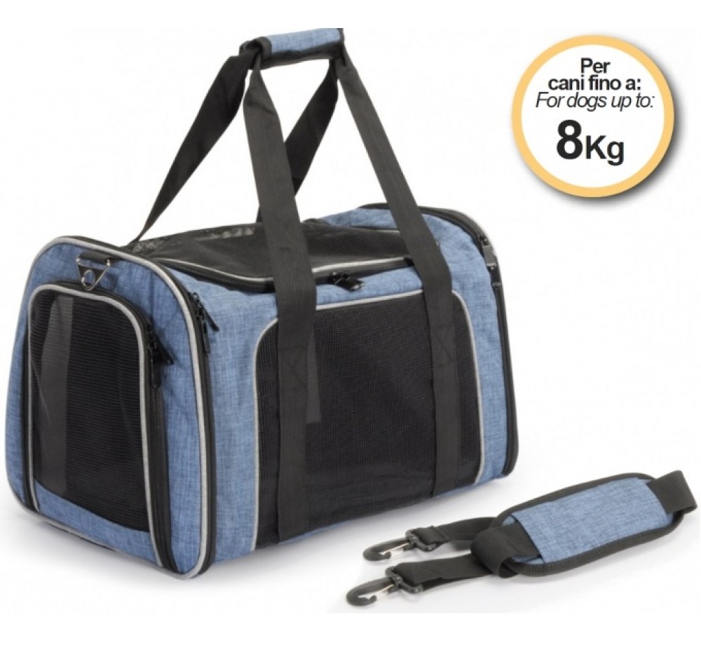 Camon - Denim - Транспортна чанта за домашни любимци - 42x25x25 см. - синя