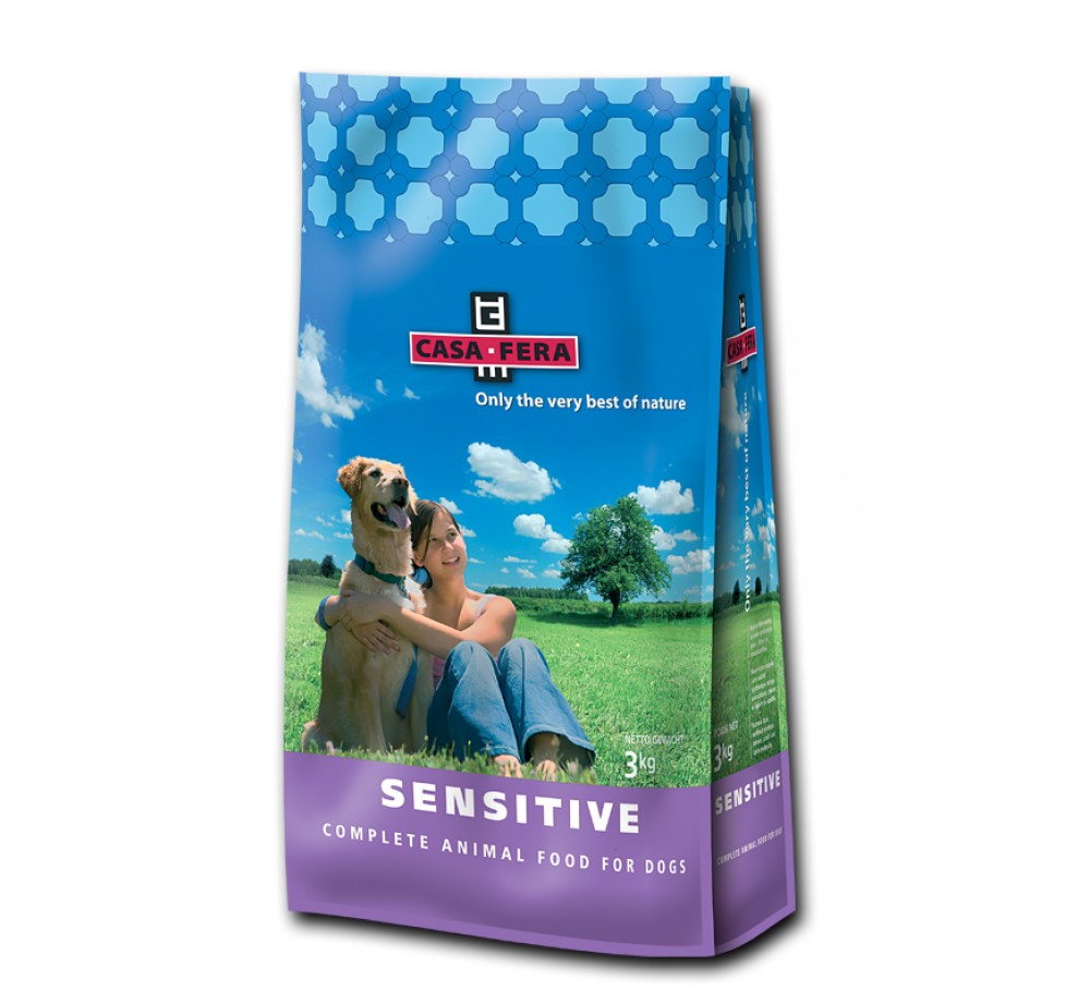 CASA FERA - Adult Sensitive - Суха храна за израстнали, чувствителни към алергии  кучета от всички породи с агне, ориз и цвекло - 3 кг.