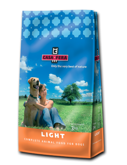 CASA FERA - Light - Суха храна за израстнали, кучета от всички породи склонни към напълняване с пиле, ориз и цвекло - 12.5 кг.