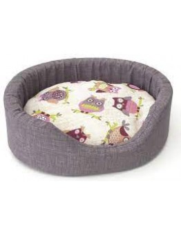 Croci Pet Bed Owls - Меко, плюшено легло за домашни любимци - 54х35х17 см.