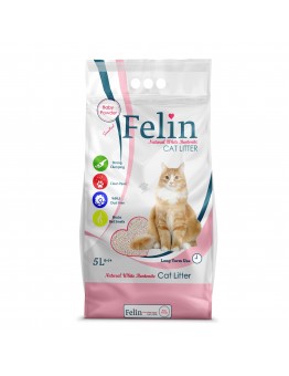 Felin cat litter Baby Powder - бентонитова котешка тоалетна - с аромат на бебешка пудра - 10 литра