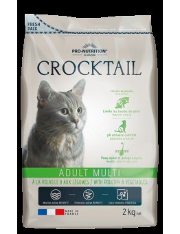 Flatazor Crocktail ADULT MULTI - Poultry & Vegetables - Пълноценна храна за пораснали котки, предпочитащи комбинация от вкусове С МЕСО ОТ ДОМАШНИ ПТИЦИ И ЗЕЛЕНЧУЦИ - 2 кг.