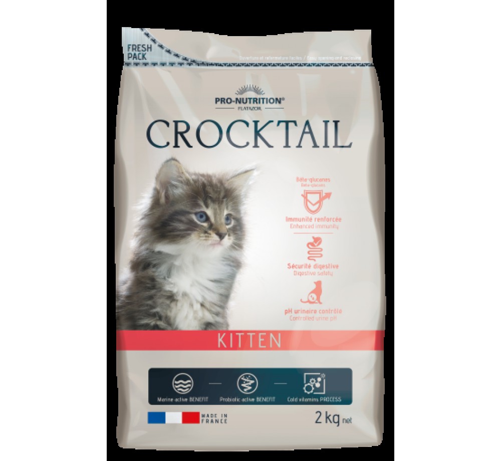 Flatazor Crocktail KITTEN - Пълноценна храна за малки котенца, за женски котки в края на бременността и в период на кърмене - 0.4 кг.