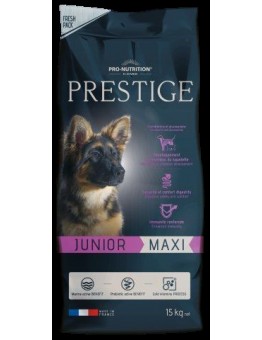 Flatazor PRESTIGE Junior Maxi - Flatazor Prestige Junior Maxi - пълноценна храна за кучета едри и гигантски породи от 2 до 18 месеца  с пилешко, патешко и свинско месо - 3 кг.