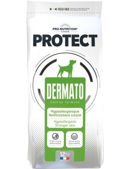 Flatazor Pro-Nutrition Protect Dermato - Пълноценна, високо протеинна (65%), диетична храна за кучета с дерматологични нарушения и кожни проблеми над 1 година с патешко месо - 12 кг.