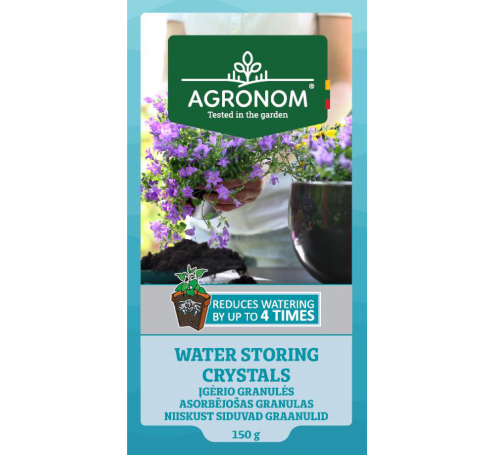 Agronom Water storing crystals - Влагозадържащи кристали за почва - 150 гр.