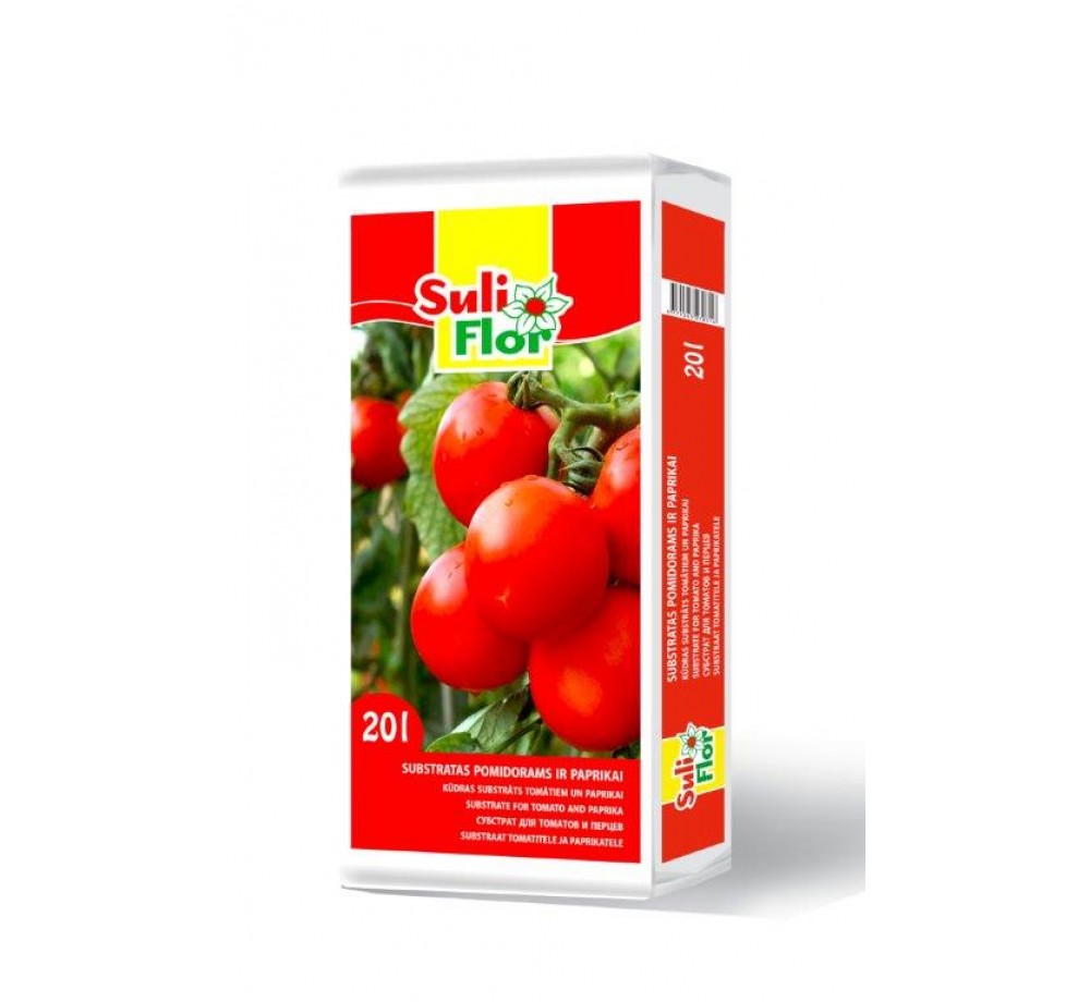 Suli flor TOMATO soil - Торфен субстрат за разсад домати - 20 л.