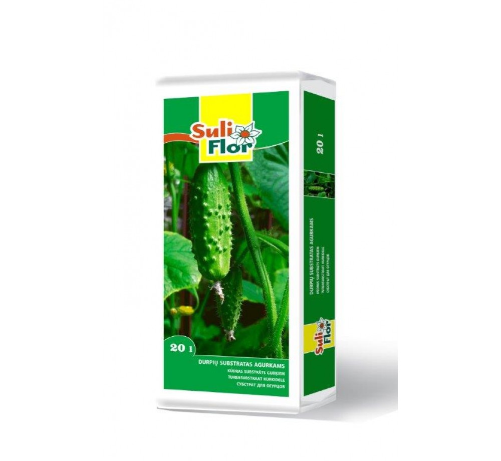 Suli flor Cucumber Soil - Торфен субстрат за разсад краставици - 20 л. Suli flor Cucumber Soil - Торфен субстрат за разсад краставици - 20 л.