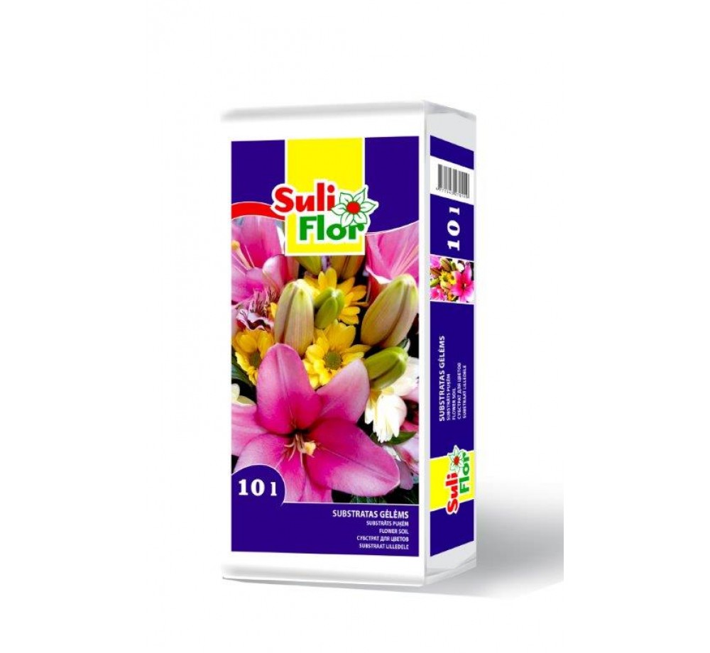 Suli flor FLOWER Soil - Торфен субстрат за цветя - 10 л.