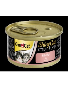 GimCat Shiny Cat Kitten - Консерви за подрастващи котки - пиле в желе - 70 гр.