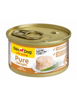 GimDog Little Darling PureDelight Chicken - високо качествена и неустоима консерва с пилешко месо за кучета от 1 до 10 кг. - 85 гр.