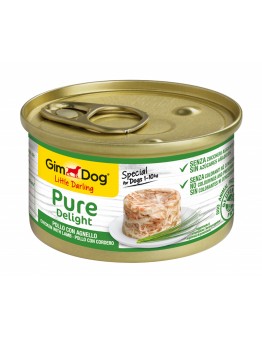 GimDog Little Darling PureDelight Chicken Lamb - високо качествена и неустоима консерва с пилешко и агнешко месо за кучета от 1 до 10 кг. - 85 гр.