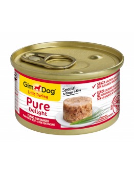 GimDog Little Darling PureDelight Beef Tuna - високо качествена и неустоима консерва с риба тон и говеждо месо за кучета от 1 до 10 кг. - 85 гр.