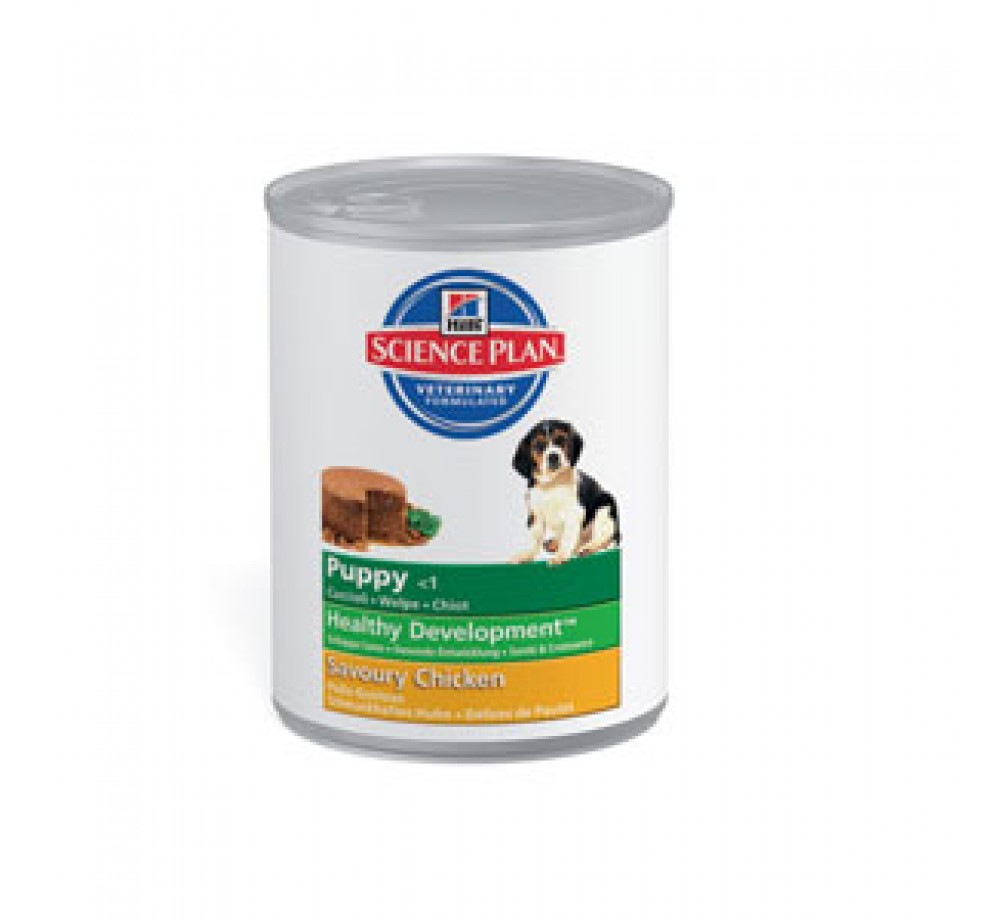 Hills - Science Plan Puppy Chicken - високо качествена за подрастващи кученца до 1 година от всички породи с пилешко месо - 370 гр.