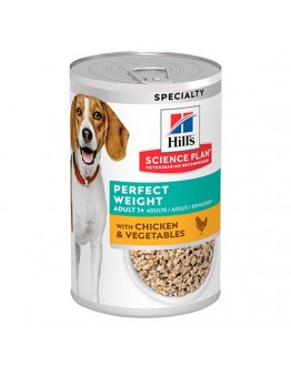 Hill's - Science Plan Perfect Weight Chicken & Vegetables - За кучета от всички породи над 1 година, с наднормено тегло или склонни към напълняване - (с пилешко и зеленчуци) - 370 гр.