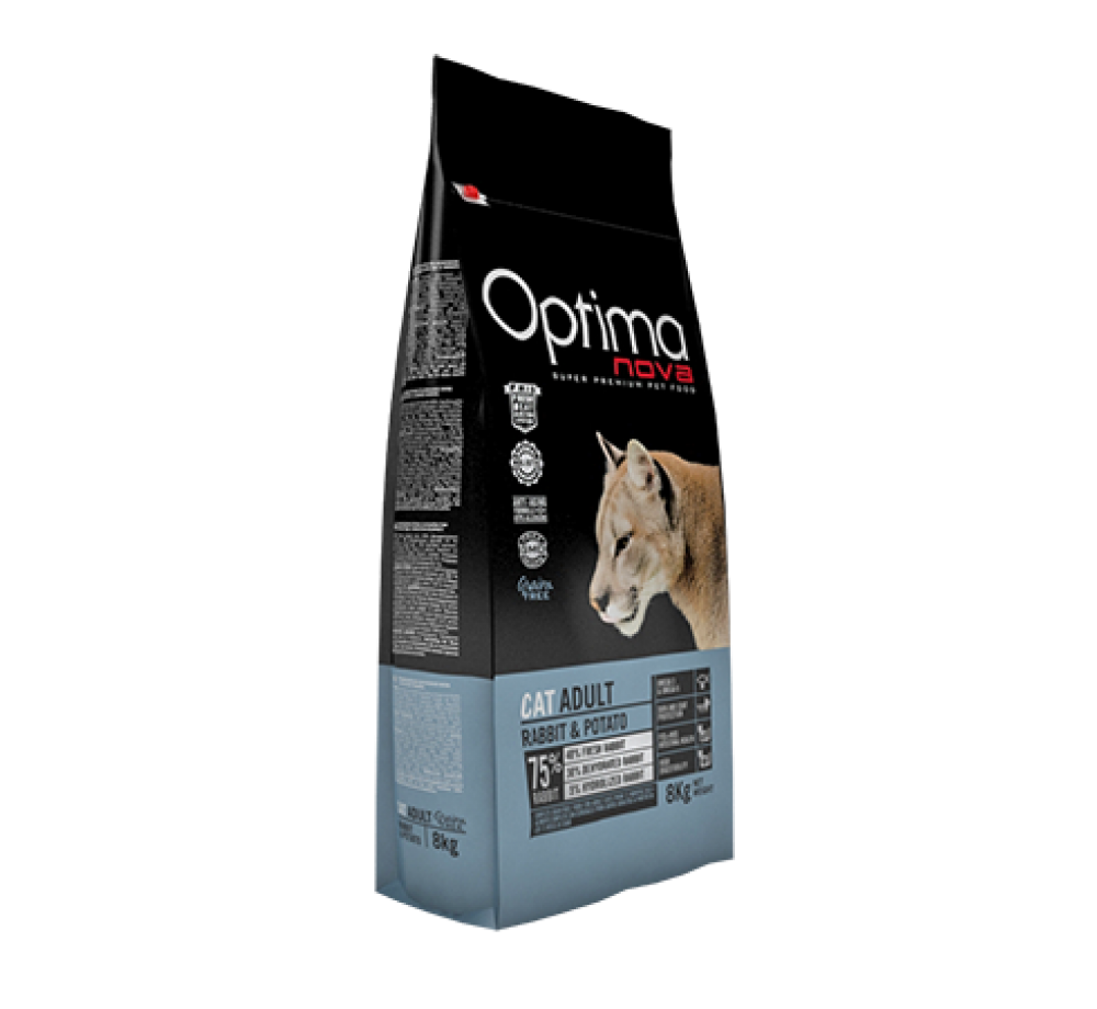 Visan Optima Cat Adult Rabbit & Potato (GRAIN FREE) - супер премиум храна със заешко и картофи за котки над 1 година - 2 кг. Visan Optima Cat Adult Rabbit & Potato (GRAIN FREE) - супер премиум храна със заешко и картофи за котки над 1 година - 2 кг.
