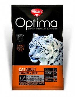Visan Optima Cat Adult Salmon & Rise - супер премиум храна със сьомга и ориз за котки над 1 година - 2 кг.