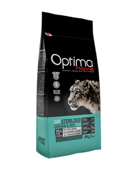 Visan Optima Cat Sterilised Chicken & Rise  - супер премиум храна за кастрирани котки с пиле и ориз - 2 кг.