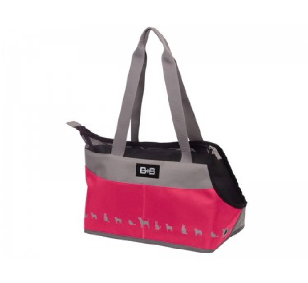Nobby - Tasche "KAIMAN Daily" - Транспортна чанта за домашни любимци - 41x21x27 см. - сиво/розово Nobby - Tasche "KAIMAN Daily" - Транспортна чанта за домашни любимци - 41x21x27 см. - сиво/розово