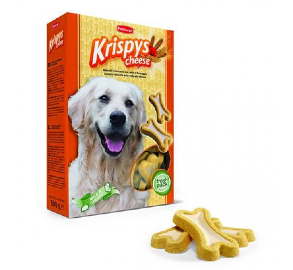 Padovan - Krispys Cheese - Бисквити, лакомство за куче с вкус на сирене - 500 гр.