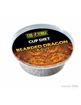 Exo Terra - Cup Diets Adult Bearded Dragon Food - Пълноценна и балансирана храна за възрастни брадати агами - 360 гр.