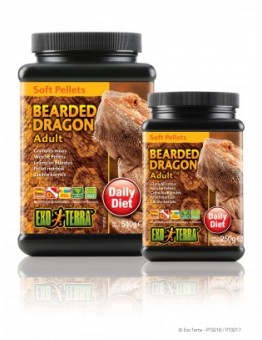 Exo Terra -Soft Pellets Adult Bearded Dragon Food - Пълноценна и балансирана храна за възрастни брадати агами - 540 гр.