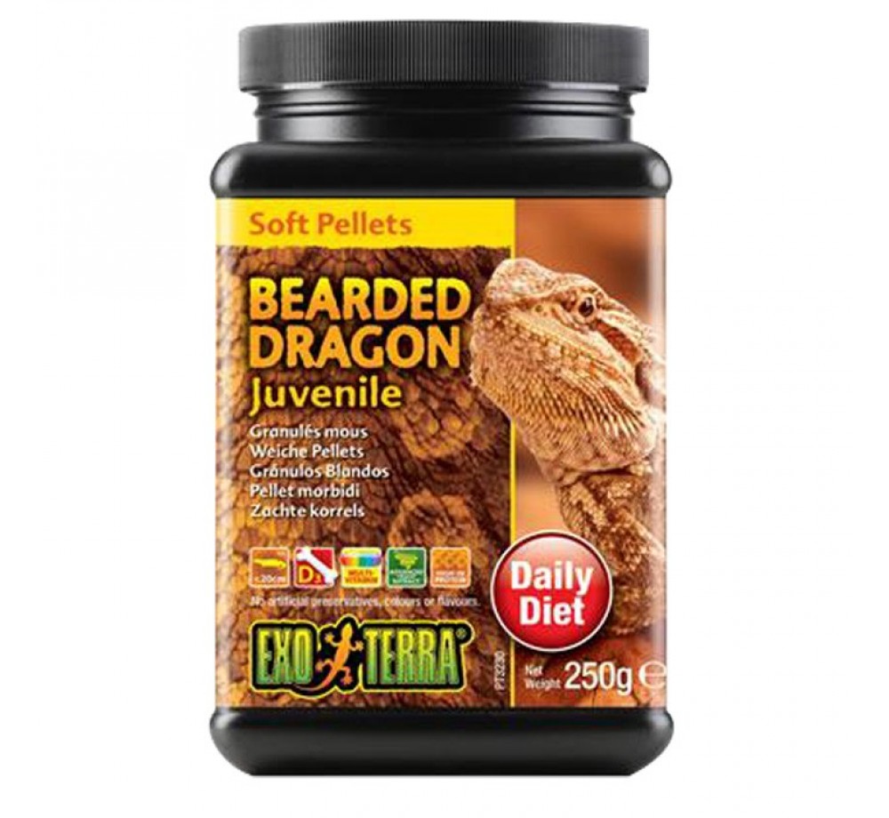 Exo Terra - Bearded Dragon Food Juvenile - Пълноценна и балансирана храна за подрастващи брадати агами - 250 гр. Exo Terra - Bearded Dragon Food Juvenile - Пълноценна и балансирана храна за подрастващи брадати агами - 250 гр.