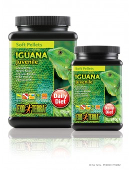 Exo Terra -Soft Pellets Juvenile Iguana Food - Пълноценна и балансирана храна за млади игуани - 240 гр.